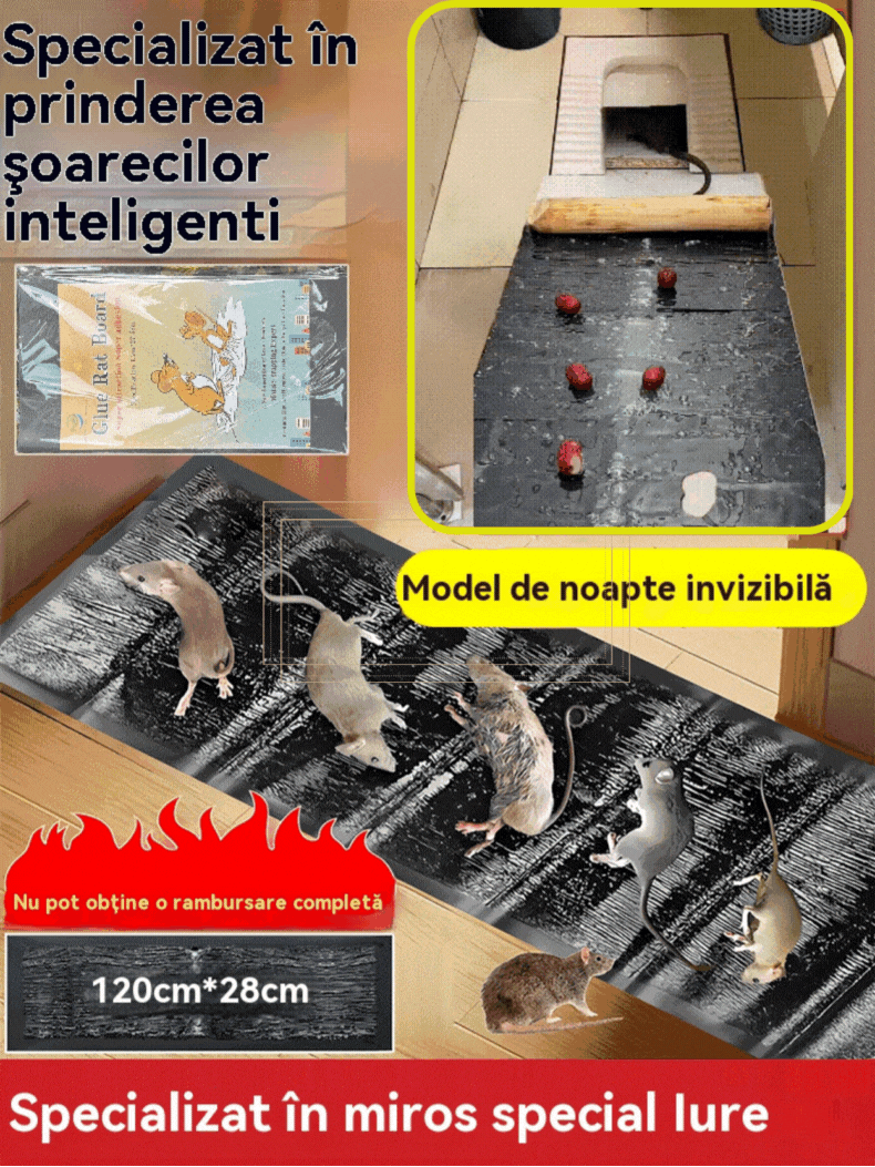 【💥10 buc】Capcană puternică pentru șoareci, placă adezivă pentru șoareci【120c*28cm】