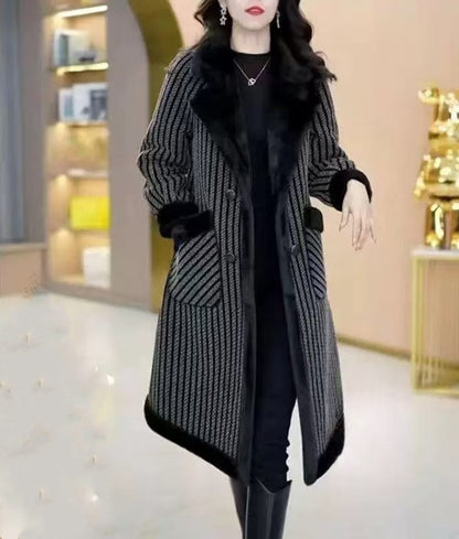 🔥🌈 【M-4XL】2024 Zimowa nowa moda damska, zagęszczona, ciepła, wełniana kurtka✨-3819886