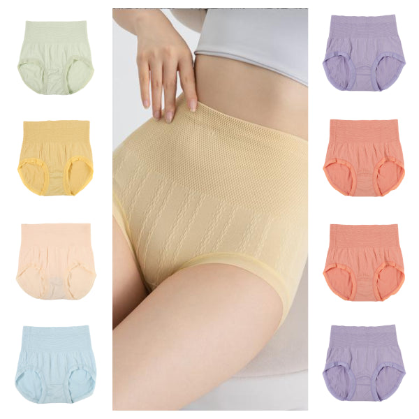 🔥🔥【Specjalne oferty letnie✨】【8 opakowań】Nowa damska bezszwowa wygodna oddychająca bielizna z wysokim stanem