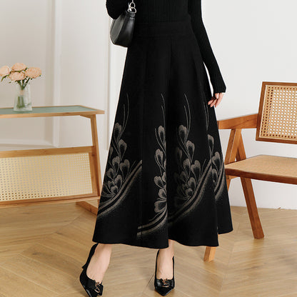 👗🎀【S-3XL】Nowa elegancka spódnica damska na jesień i zimę, gruba wełna, ciepła i wygodna