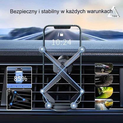 💥Uchwyt na telefon samochodowy można umieścić na kratce wentylacyjnej. ✅ Poruszaj się bezpiecznie nawet po wyboistych drogach, uchwyt nie spadnie