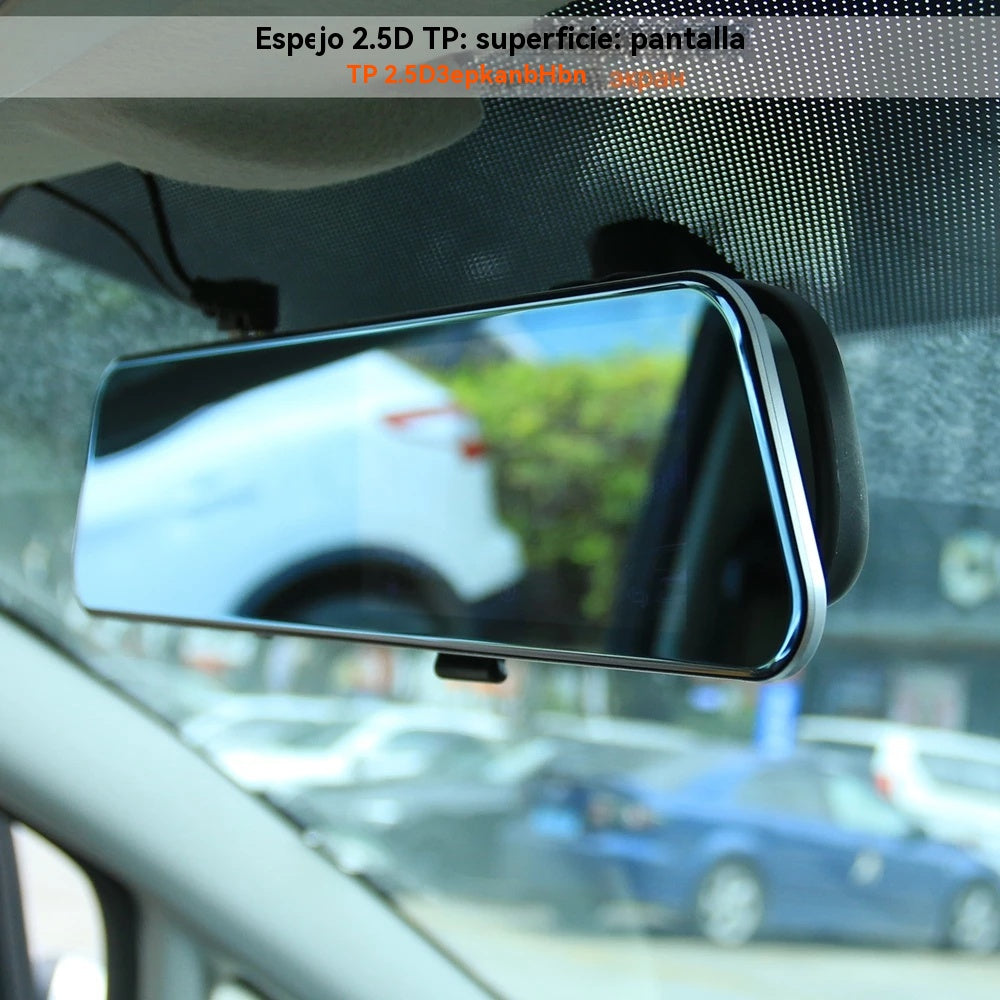 🚗📲 Автомобилна видеорегистратор за огледало за обратно виждане, 1080P HD син екран, антирефлексно покритие