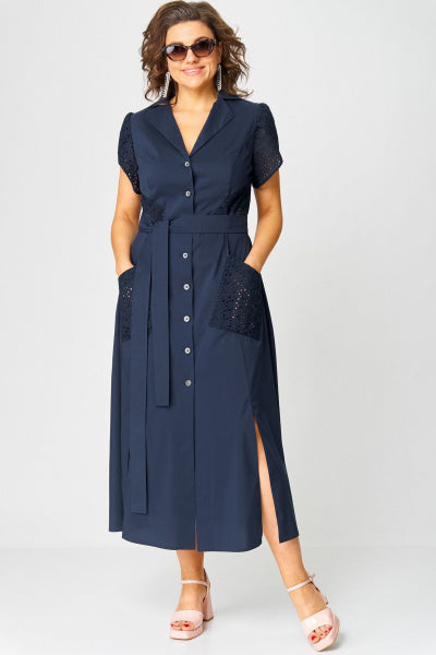 💞✨【Nowość na lato🔥】【S-5XL】2025 Modna, swobodna, wysokiej jakości koszula z kołnierzykiem z bawełny i lnu, długa spódnica