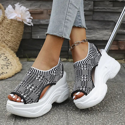 ✨💕【Нови постъпления 50% отстъпка🔥】👟Супер меки спортни сандали с дебела подметка — Коригират стойката, улесняват ходенето и предпазват краката ви