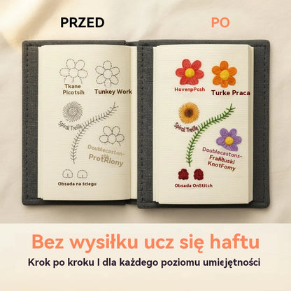 🌸【Oferta ograniczona czasowo】🌸 Uzdrawiająca książka dla miłośników haftu lnianego. Wyhaftuj swój świat w tej płóciennej książce.