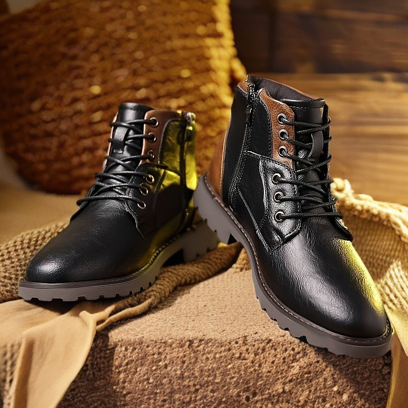 🎉Zimowy bestseller – męskie buty zapinane na zamek, wodoodporne i antypoślizgowe, odpowiednie na każdą porę roku