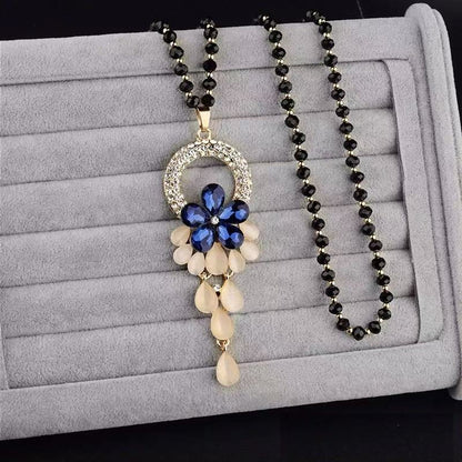 🌷🌈【Най-продавани🔥】【Купете едно, вземете едно безплатно】⛄🌷Аксесоари за есенни/зимни пуловери - елегантно колие с кристално въже