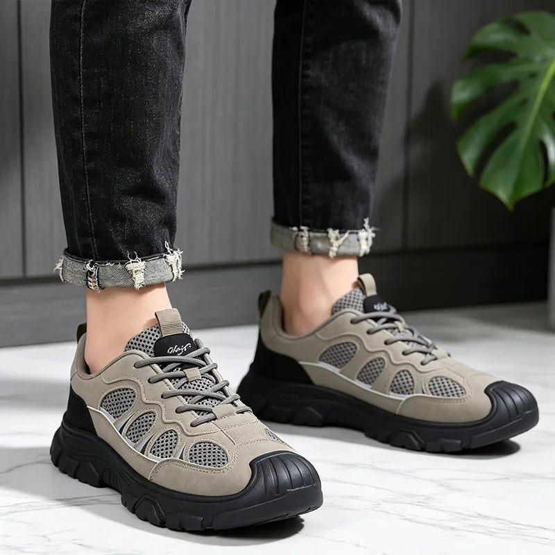 【50% OFF】Zapatillas de verano para hombre con malla transpirable – zapatos deportivos casuales con suela ortopédica suave, antideslizantes, para aliviar el dolor de pies