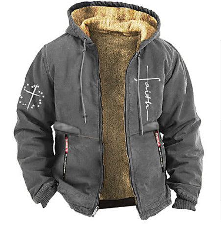 🔥🧥🔥【S-3XL】 Modna, jesienna i zimowa, pogrubiona, aksamitna kurtka męska na co dzień