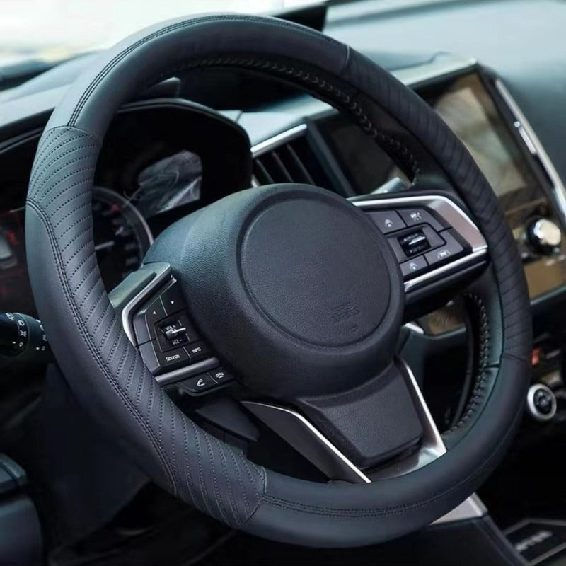 👍🔥Poťah na volant z pravej kože – univerzálny poťah na volant do auta, protišmykový, odolný