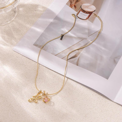 💖Poslední den! 50% sleva!✨Třívrstvý náhrdelník s písmeny A-Z🎀