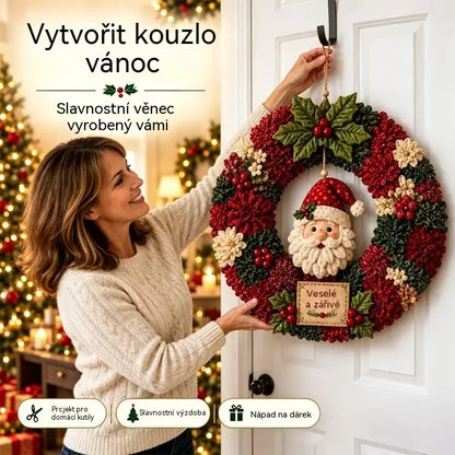 ⏰ POSLEDNÝ DEŇ! Zľava 50 % ✨ Vytvorte si vianočný veniec, na ktorý budete hrdí 🎄❤️ Sada na tvorenie (technika vkladania látky do 3D základu) vrátane návodu a sprievodcu.
