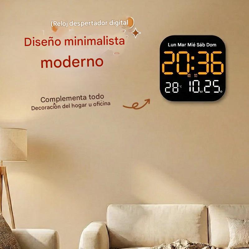 🕰️ Número 1 en ventas 🛏️ Reloj digital para hogar y oficina despierta suavemente sin alarmas molestas brillo ajustable y silencioso por la noche muestra temperatura compañero ideal diario 🌙