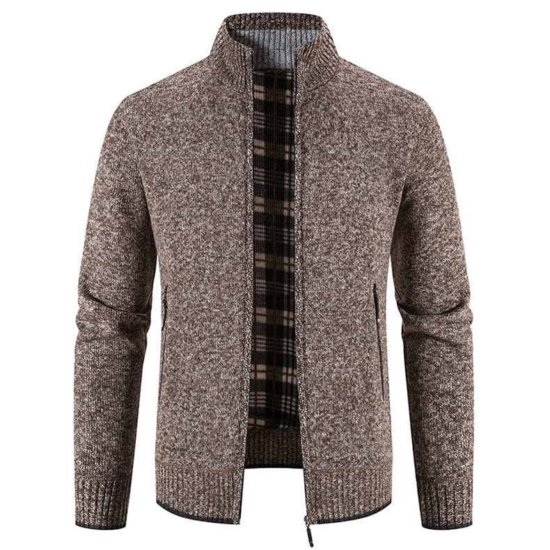 【M-3XL】Męski, swobodny, polarowy sweter rozpinany-3763443