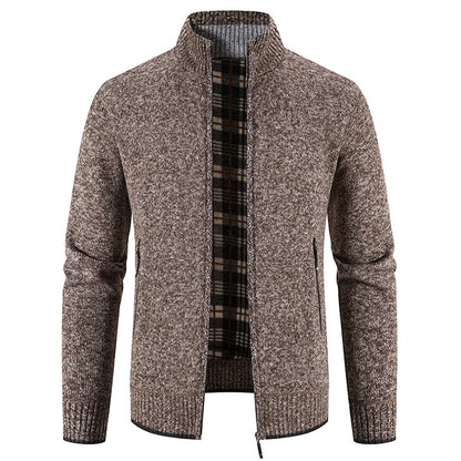 【M-3XL】Męski, swobodny, polarowy sweter rozpinany-3763443