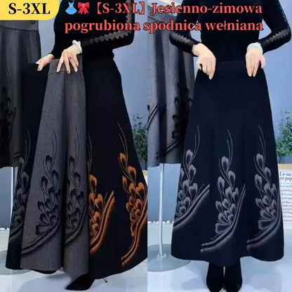👗🎀【S-3XL】Nowa elegancka spódnica damska na jesień i zimę, gruba wełna, ciepła i wygodna