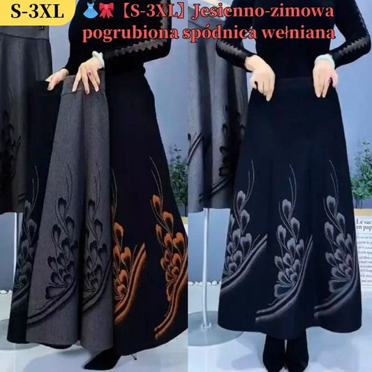 👗🎀【S-3XL】Nowa elegancka spódnica damska na jesień i zimę, gruba wełna, ciepła i wygodna