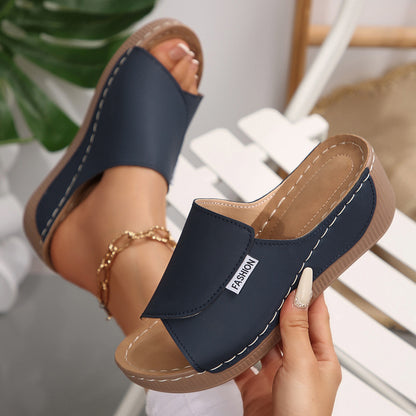 ✨🌷【36-43】💕👠Nowe letnie, modne, codzienne sandały damskie na grubej podeszwie i koturnie