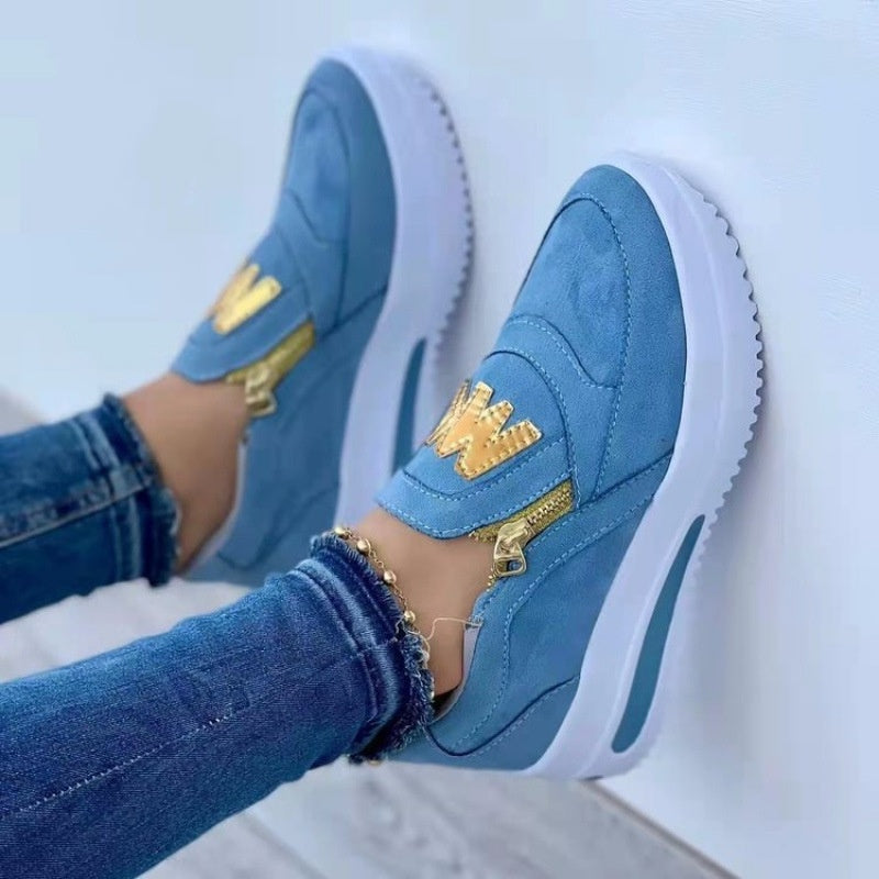 💥【35-43】✨  2025 Damskie buty sportowe casualowe z zamkiem błyskawicznym, grubą podeszwą, modne i wygodne