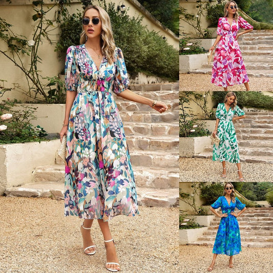 【🎉50% off】🌸🌸2025 Sukienka z dekoltem w serek i letnią talią