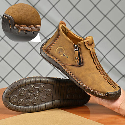 🔥🥾【Ograniczona czasowo zniżka 50%✨】【38-48】Nowe zimowe męskie buty Martin z podszewką z futra i zamkiem błyskawicznym