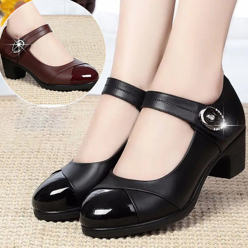 Specjalna wiosenna oferta【35-42】Buty damskie z prawdziwej skóry, okrągłe noski i miękka podeszwa