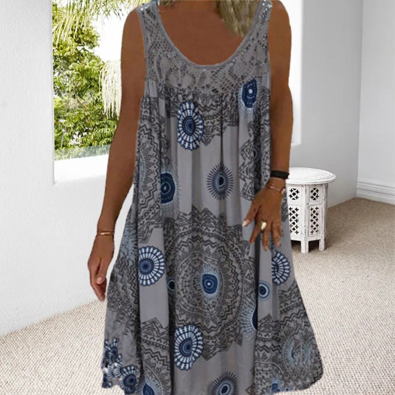 💋👗【40-120 kg】Vestido sin mangas ni tirantes, corte holgado, tallas grandes disponibles ✅️Pago contra entrega