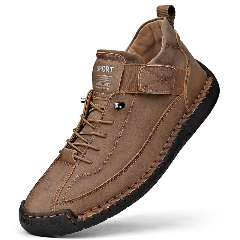 【38-48】2025Casual obuwie męskie na co dzień, robocze, outdoorowe, szyte buty