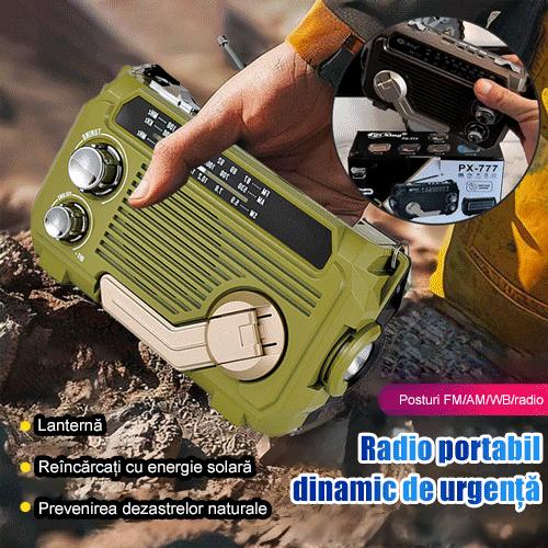 🏕️【Autenticidad garantizada】Linterna portátil con radio AM multifunción