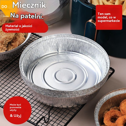💥Oferta specjalna💥Jednorazowe tacki z folii aluminiowej do frytkownic powietrznych i piekarników, różne rozmiary, wielokrotnego użytku