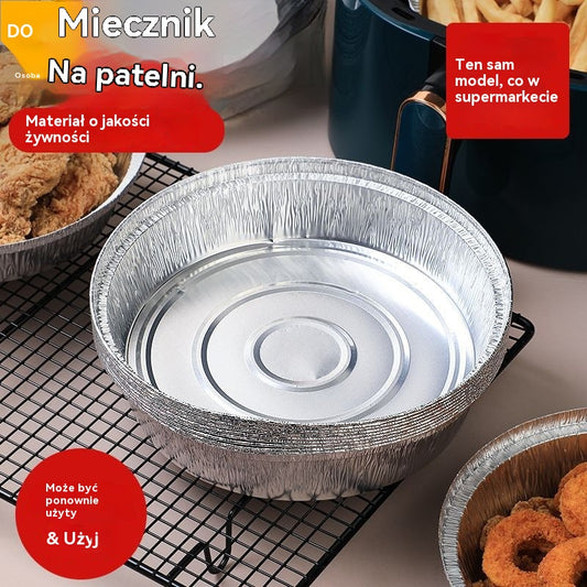 💥Oferta specjalna💥Jednorazowe tacki z folii aluminiowej do frytkownic powietrznych i piekarników, różne rozmiary, wielokrotnego użytku