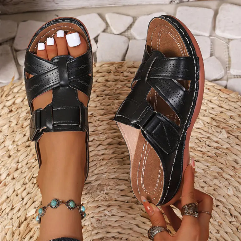 Colección de verano 2026 ✨ Pantuflas de piel auténtica con soporte plantar 👡 ¡Ultra cómodas y ajustables!