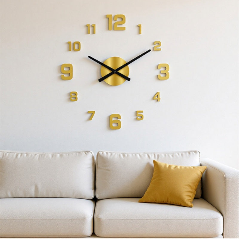🔥⏰【50% de descuento✨】Juego de reloj de pared acrílico iluminado 3D (Requiere montaje)