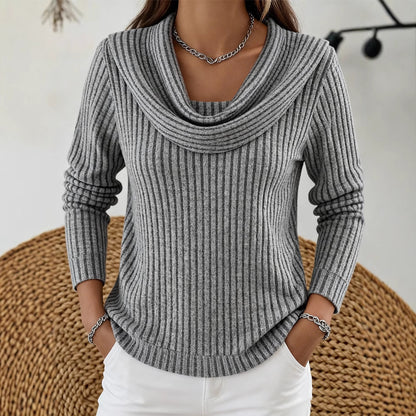 💥💥【S-3XL】Nový ležérny voľný pletený top s dlhým rukávom