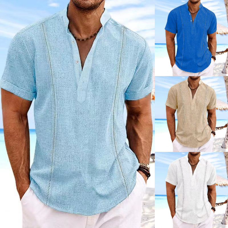 😎【S-3XL】😎☀️ 2024 Męska bawełniana koszula na co dzień wiosenna