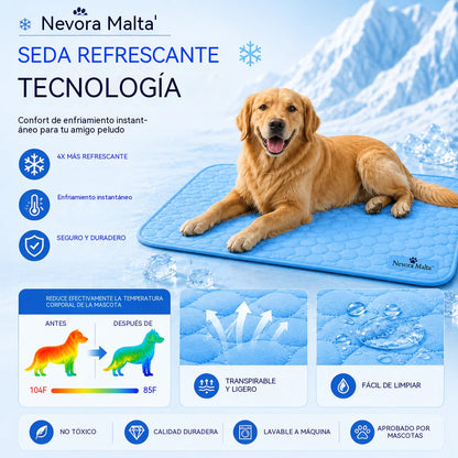 Alfombrilla refrescante para mascotas (no requiere llenado de agua)  — Fabricada en tejido Oxford transpirable; apta para todo tipo de camas o jaulas para mascotas.