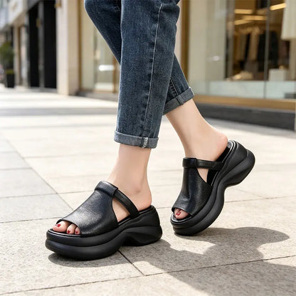 🔥🎉【50% de descuento✨】【Tallas 35-40】👡Nuevas sandalias de plataforma de moda de verano para mujer (tacón de 6 cm)