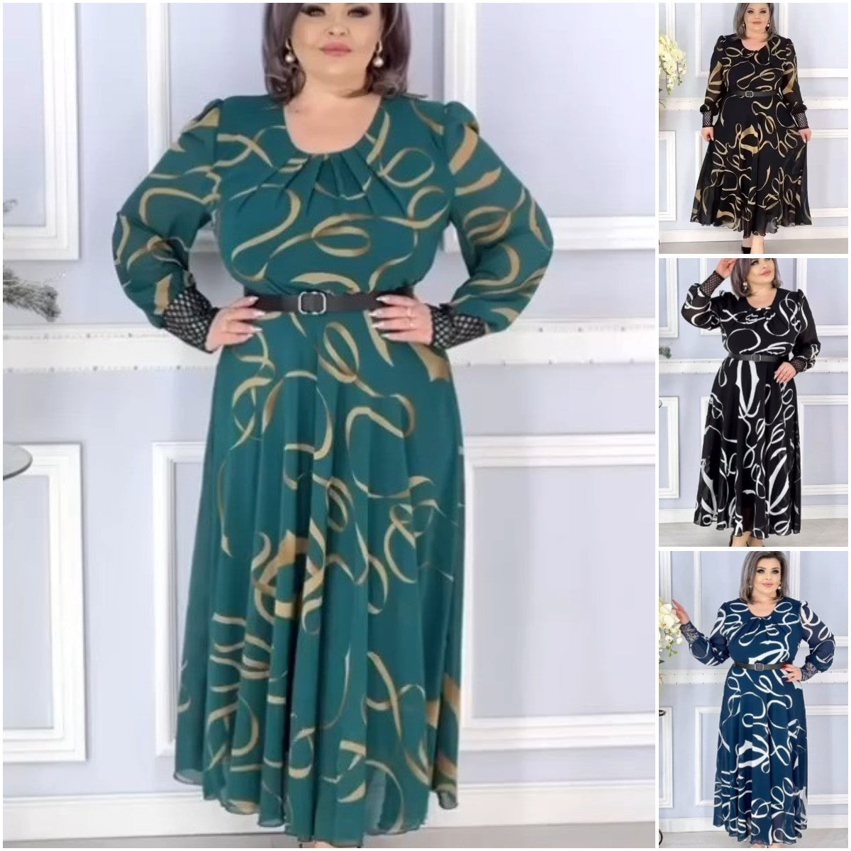 🎉🎆【S-5XL】2025 nowa klasyczna retro elegancka szlachetna długa spódnica