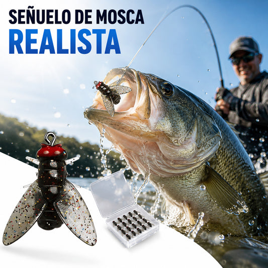 🔥【20 piezas】Señuelo de pesca biónico tipo mosca: un cebo artificial ultrarrealista con alas transparentes, adecuado para capturar una amplia variedad de especies de peces.✅️Pago contra entrega