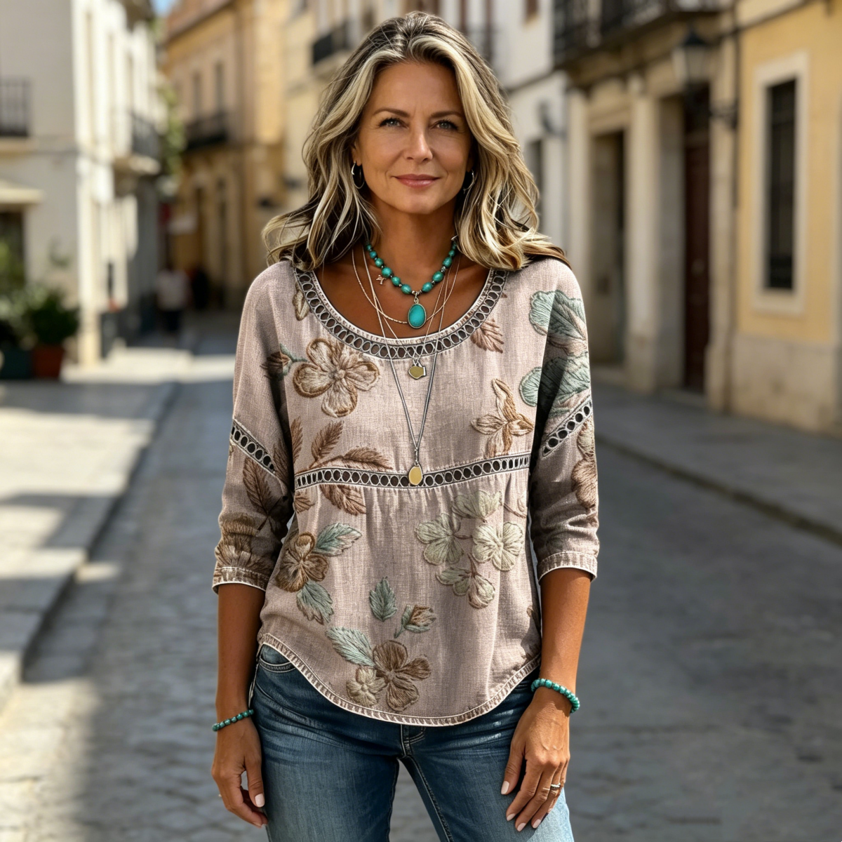 ✨🎉【Oferta especial🔥】【S-5XL】Camiseta estampada de moda de verano para mujer - Cómoda y casual