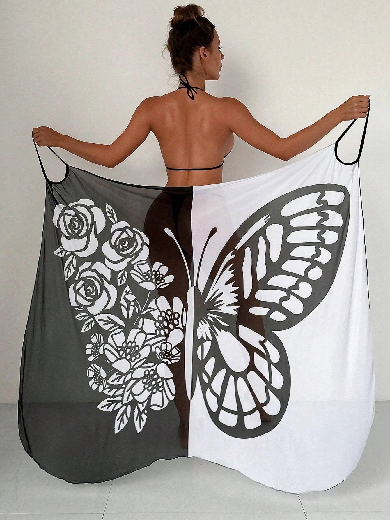 ✨🦋【Nowy produkt ze zniżką】🦋Nowe damskie szyfonowe narzutki przeciwsłoneczne z nadrukiem motyli na plażę 2025