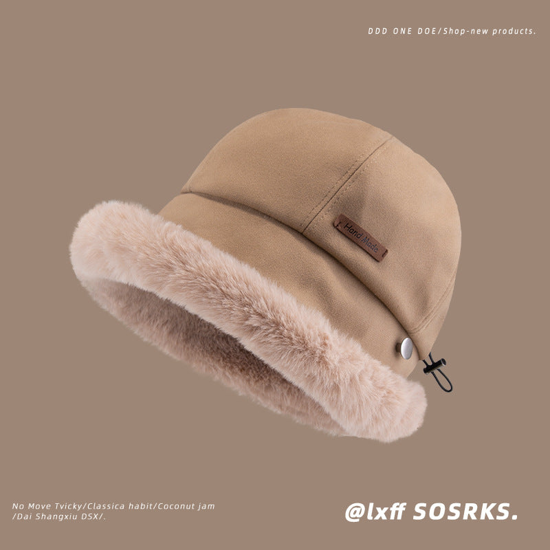 🎀👒Ženski zimski klobuk Hepburn Style Fisherman Plus osemkotna žametna kapa