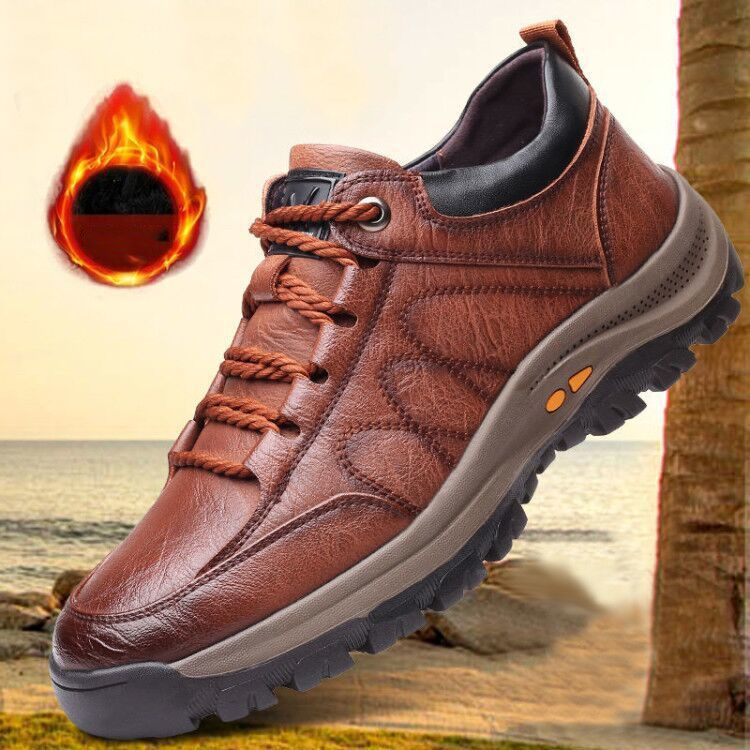 🔥👞 【Zľava 50%✨】Nové pánske kožené topánky na jeseň/zimu, pohodlné a teplé