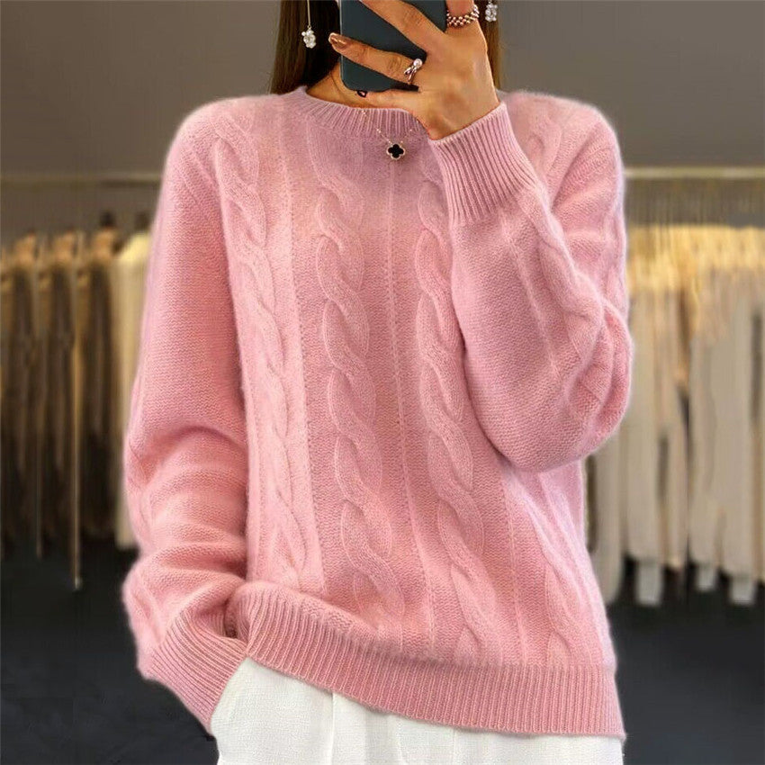🔥⛄【S-XL】2025 jesienny i zimowy nowy, jednokolorowy, wysokiej jakości wełniany sweter-3777124