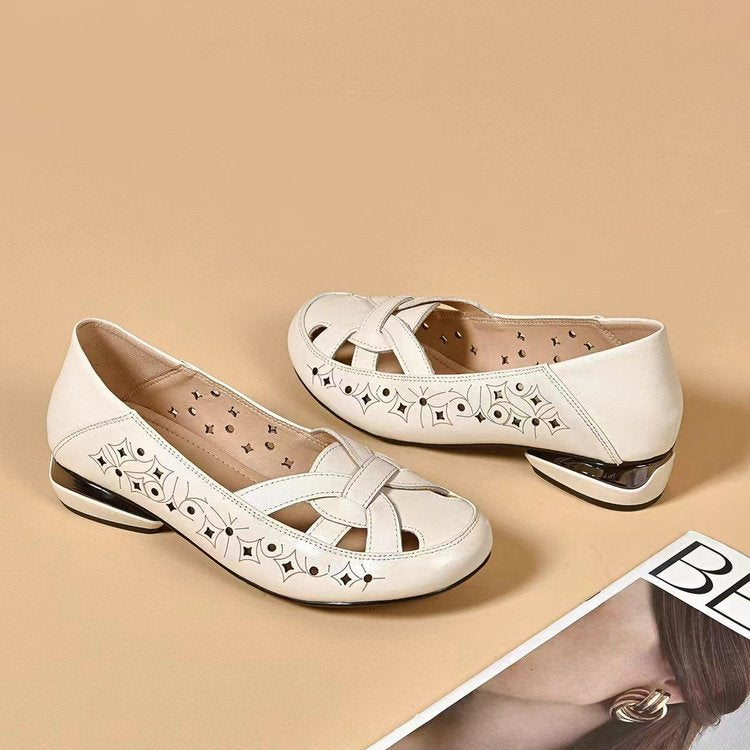 🔥💕 50% отстъпка 💞 【Размери 35-40】Нови летни дамски сандали, естествена кожа, дишащи и удобни✨