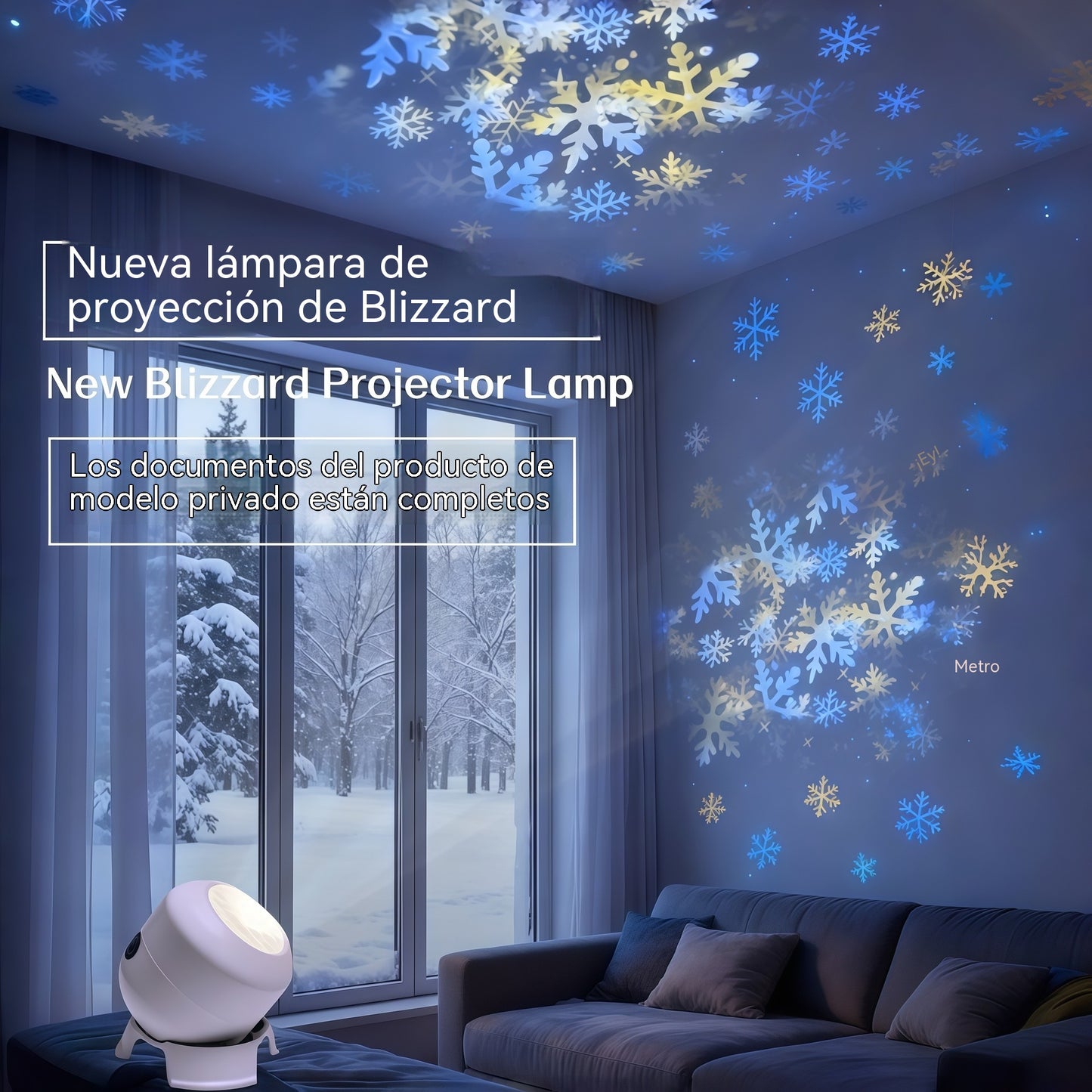 ⛄🔥【¡Oferta limitada al 50%!!】⛄Proyector LED giratorio dinámico，Crea rápido un ambiente festivo decorativo.