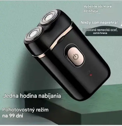 🧡Mini prenosný elektrický holiaci strojček s magnetickou a vodotesnou dvojitou hlavicou
