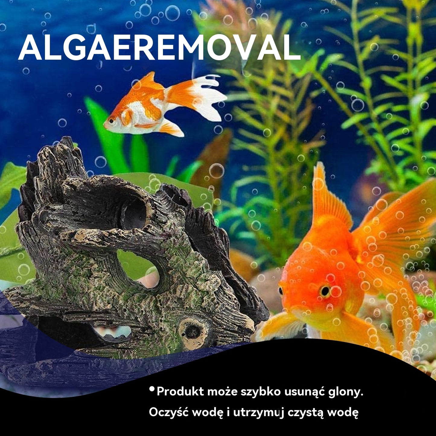 【🔥Kup jeden, a drugi dostaniesz gratis🔥】🌿Nowy środek do usuwania glonów i mchu, usuwa zieloną wodę i glony, można go stosować do czyszczenia akwariów, zbiorników na ryby i basenów