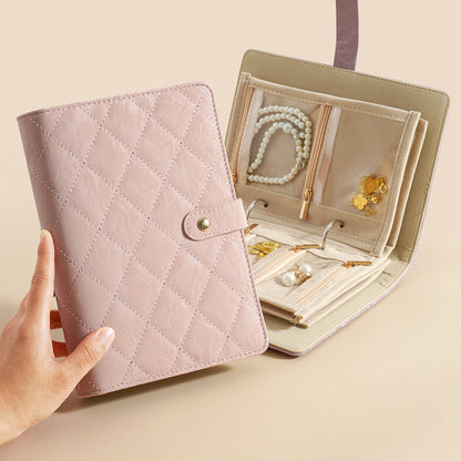 🔥 Гореща 50% отстъпка 🔥 Стилна преносима чантичка за бижута с кариран мотив