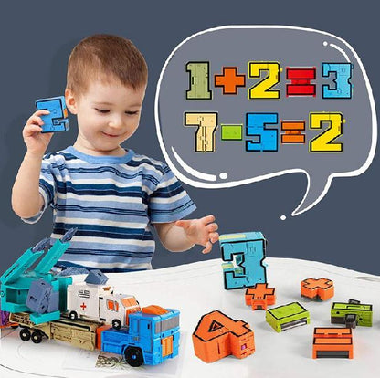 🔥 🧩 [50% zľava] Transformery s abecedou a číslami pre deti – 🚗 Zábava, kreativita a učenie